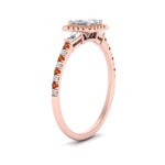 Load image into Gallery viewer, baguette-princess-cut-halo-accented-orange-sapphire-engagement-ring-in-rose-gold-FD10047PRRGSAORANGLE2-NL-RG