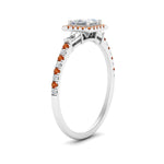 Load image into Gallery viewer, baguette-princess-cut-halo-accented-orange-sapphire-engagement-ring-in-white-gold-FD10047PRRGSAORANGLE2-NL-WG