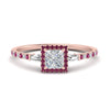 Load image into Gallery viewer, baguette-princess-cut-halo-accented-pink-sapphire-engagement-ring-in-rose-gold-FD10047PRRGSADRPI-NL-RG