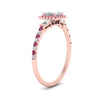Load image into Gallery viewer, baguette-princess-cut-halo-accented-pink-sapphire-engagement-ring-in-rose-gold-FD10047PRRGSADRPIANGLE2-NL-RG