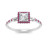 Load image into Gallery viewer, baguette-princess-cut-halo-accented-pink-sapphire-engagement-ring-in-white-gold-FD10047PRRGSADRPIANGLE5-NL-WG