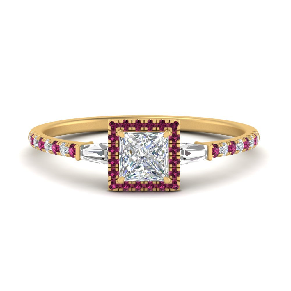 baguette-princess-cut-halo-accented-pink-sapphire-engagement-ring-in-yellow-gold-FD10047PRRGSADRPI-NL-YG