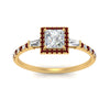 Load image into Gallery viewer, baguette-princess-cut-halo-accented-ruby-engagement-ring-in-yellow-gold-FD10047PRRGRUDRANGLE5-NL-YG