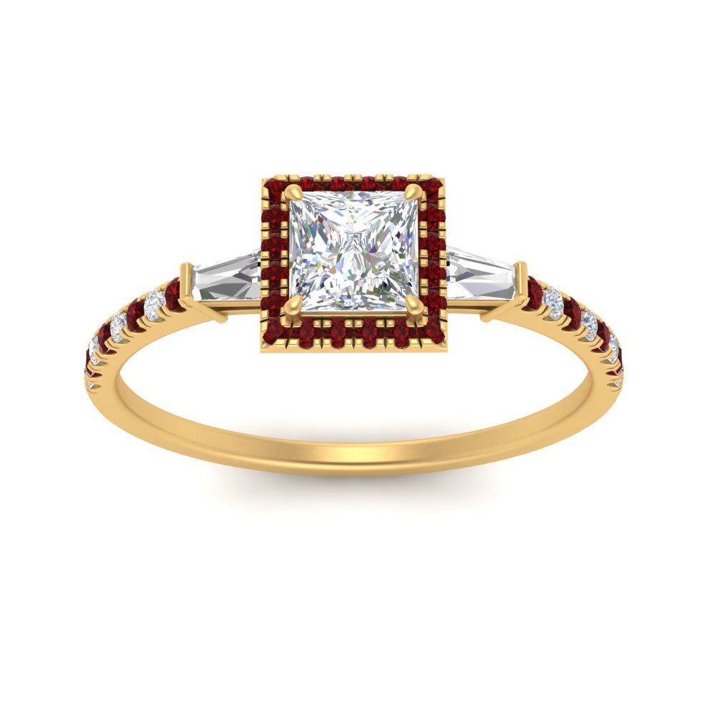 baguette-princess-cut-halo-accented-ruby-engagement-ring-in-yellow-gold-FD10047PRRGRUDRANGLE5-NL-YG