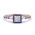 Load image into Gallery viewer, baguette-princess-cut-halo-accented-sapphire-engagement-ring-in-rose-gold-FD10047PRRGSABL-NL-RG