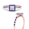 Load image into Gallery viewer, baguette-princess-cut-halo-accented-sapphire-engagement-ring-in-rose-gold-FD10047PRRGSABLANGLE3-NL-RG