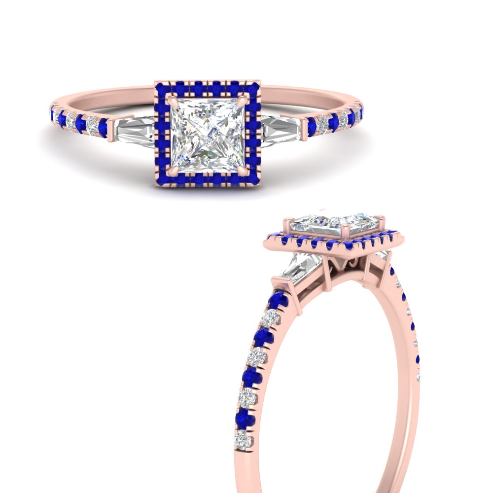 baguette-princess-cut-halo-accented-sapphire-engagement-ring-in-rose-gold-FD10047PRRGSABLANGLE3-NL-RG