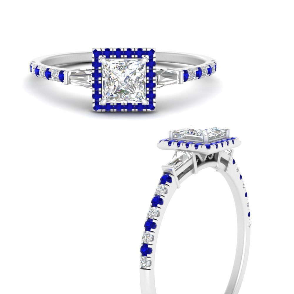 baguette-princess-cut-halo-accented-sapphire-engagement-ring-in-white-gold-FD10047PRRGSABLANGLE3-NL-WG