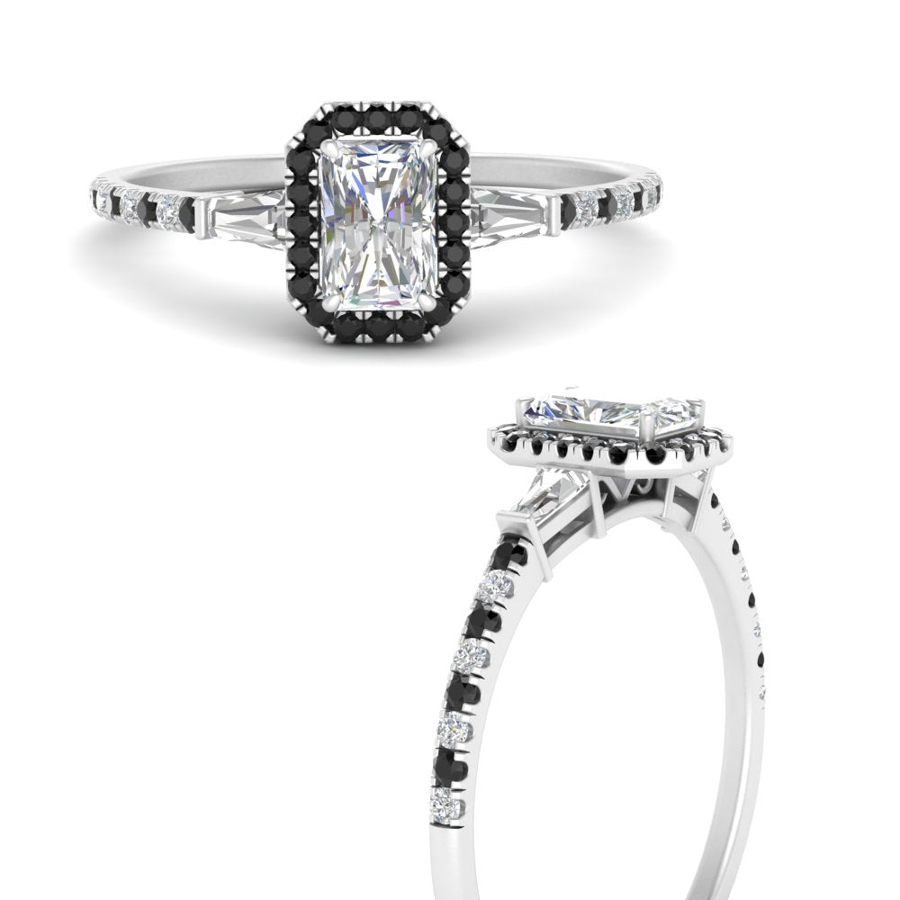 baguette-radiant-cut-halo-accented-black-diamond-engagement-ring-in-white-gold-FD10047RARGBLACKANGLE3-NL-WG