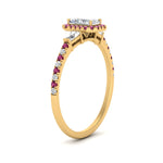 Load image into Gallery viewer, baguette-radiant-cut-halo-accented-pink-sapphire-engagement-ring-in-yellow-gold-FD10047RARGSADRPIANGLE2-NL-YG