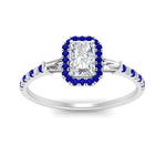 Load image into Gallery viewer, baguette-radiant-cut-halo-accented-sapphire-engagement-ring-in-white-gold-FD10047RARGSABLANGLE5-NL-WG