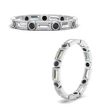 Load image into Gallery viewer, Baguette Round Bezel Eternity Band
