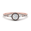 Load image into Gallery viewer, baguette-round-cut-halo-accented-black-diamond-engagement-ring-in-rose-gold-FD10047RORGBLACK-NL-RG