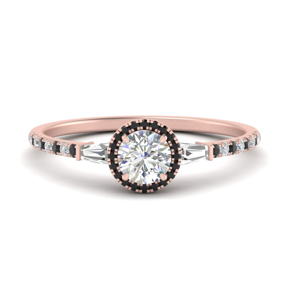 baguette-round-cut-halo-accented-black-diamond-engagement-ring-in-rose-gold-FD10047RORGBLACK-NL-RG