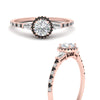 Load image into Gallery viewer, baguette-round-cut-halo-accented-black-diamond-engagement-ring-in-rose-gold-FD10047RORGBLACKANGLE3-NL-RG