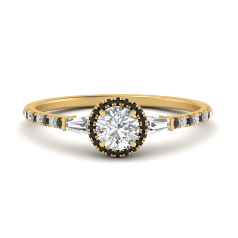 baguette-round-cut-halo-accented-black-diamond-engagement-ring-in-yellow-gold-FD10047RORGBLACK-NL-YG