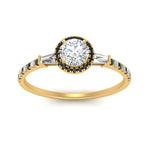 Load image into Gallery viewer, baguette-round-cut-halo-accented-black-diamond-engagement-ring-in-yellow-gold-FD10047RORGBLACKANGLE5-NL-YG_e5a951f3-fc1c-4294-8cae-a7652f6e382a