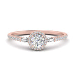Load image into Gallery viewer, baguette-round-cut-halo-accented-diamond-engagement-ring-in-rose-gold-FD-10047ROR-NL-RG