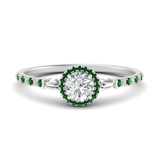 baguette-round-cut-halo-accented-emerald-engagement-ring-in-white-gold-FD10047RORGEMGR-NL-WG