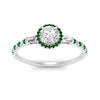 Load image into Gallery viewer, baguette-round-cut-halo-accented-emerald-engagement-ring-in-white-gold-FD10047RORGEMGRANGLE5-NL-WG