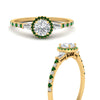 Load image into Gallery viewer, baguette-round-cut-halo-accented-emerald-engagement-ring-in-yellow-gold-FD10047RORGEMGRANGLE3-NL-YG