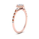 Load image into Gallery viewer, baguette-round-cut-halo-accented-orange-sapphire-engagement-ring-in-rose-gold-FD10047RORGSAORANGLE2-NL-RG_3391e22d-b088-443c-88a8-7bc636d6a540
