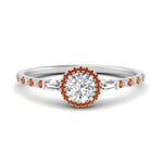 Load image into Gallery viewer, baguette-round-cut-halo-accented-orange-sapphire-engagement-ring-in-white-gold-FD10047RORGSAOR-NL-WG_3baedfee-5406-403b-9809-e3af19c01642