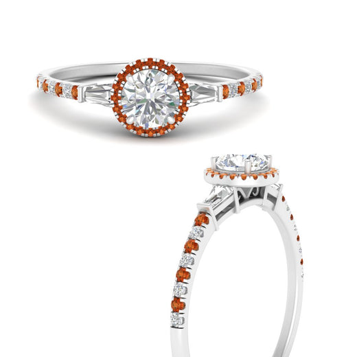 baguette-round-cut-halo-accented-orange-sapphire-engagement-ring-in-white-gold-FD10047RORGSAORANGLE3-NL-WG