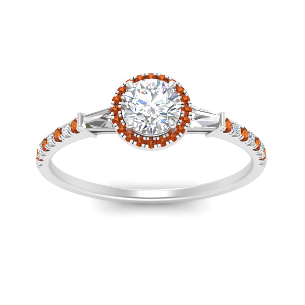 baguette-round-cut-halo-accented-orange-sapphire-engagement-ring-in-white-gold-FD10047RORGSAORANGLE5-NL-WG