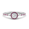 Load image into Gallery viewer, baguette-round-cut-halo-accented-pink-sapphire-engagement-ring-in-white-gold-FD10047RORGSADRPI-NL-WG