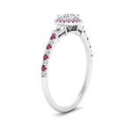 Load image into Gallery viewer, baguette-round-cut-halo-accented-pink-sapphire-engagement-ring-in-white-gold-FD10047RORGSADRPIANGLE2-NL-WG