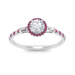 Load image into Gallery viewer, baguette-round-cut-halo-accented-pink-sapphire-engagement-ring-in-white-gold-FD10047RORGSADRPIANGLE5-NL-WG_8295ff55-d1ff-4b43-ad47-892ef663eb8b