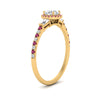 Load image into Gallery viewer, baguette-round-cut-halo-accented-pink-sapphire-engagement-ring-in-yellow-gold-FD10047RORGSADRPIANGLE2-NL-YG
