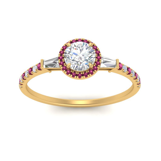 baguette-round-cut-halo-accented-pink-sapphire-engagement-ring-in-yellow-gold-FD10047RORGSADRPIANGLE5-NL-YG