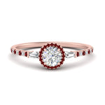 Load image into Gallery viewer, baguette-round-cut-halo-accented-ruby-engagement-ring-in-rose-gold-FD10047RORGRUDR-NL-RG