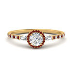 Load image into Gallery viewer, baguette-round-cut-halo-accented-ruby-engagement-ring-in-yellow-gold-FD10047RORGRUDR-NL-YG_c0b16b0c-a20b-4ea7-9d84-e7c87ca3e536