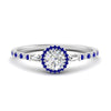Load image into Gallery viewer, baguette-round-cut-halo-accented-sapphire-engagement-ring-in-white-gold-FD10047RORGSABL-NL-WG
