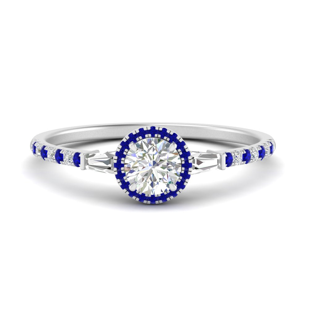 baguette-round-cut-halo-accented-sapphire-engagement-ring-in-white-gold-FD10047RORGSABL-NL-WG