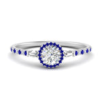 Load image into Gallery viewer, baguette-round-cut-halo-accented-sapphire-engagement-ring-in-white-gold-FD10047RORGSABL-NL-WG_5ec73482-16f3-4211-9bd3-6af507ac1d8c