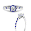 Load image into Gallery viewer, baguette-round-cut-halo-accented-sapphire-engagement-ring-in-white-gold-FD10047RORGSABLANGLE3-NL-WG