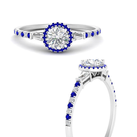 baguette-round-cut-halo-accented-sapphire-engagement-ring-in-white-gold-FD10047RORGSABLANGLE3-NL-WG
