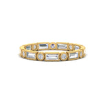 Load image into Gallery viewer, Baguette Round Bezel Eternity Band
