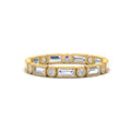 Thumbnail 1 - Baguette Round Bezel Eternity Band
