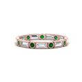 Thumbnail 37 - Baguette Round Bezel Eternity Band
