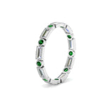 Load image into Gallery viewer, Baguette Round Bezel Eternity Band
