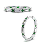 Load image into Gallery viewer, Baguette Round Bezel Eternity Band
