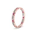 Thumbnail 35 - Baguette Round Bezel Eternity Band