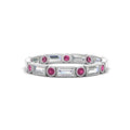 Thumbnail 57 - Baguette Round Bezel Eternity Band