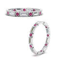 Thumbnail 58 - Baguette Round Bezel Eternity Band