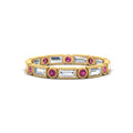 Thumbnail 9 - Baguette Round Bezel Eternity Band